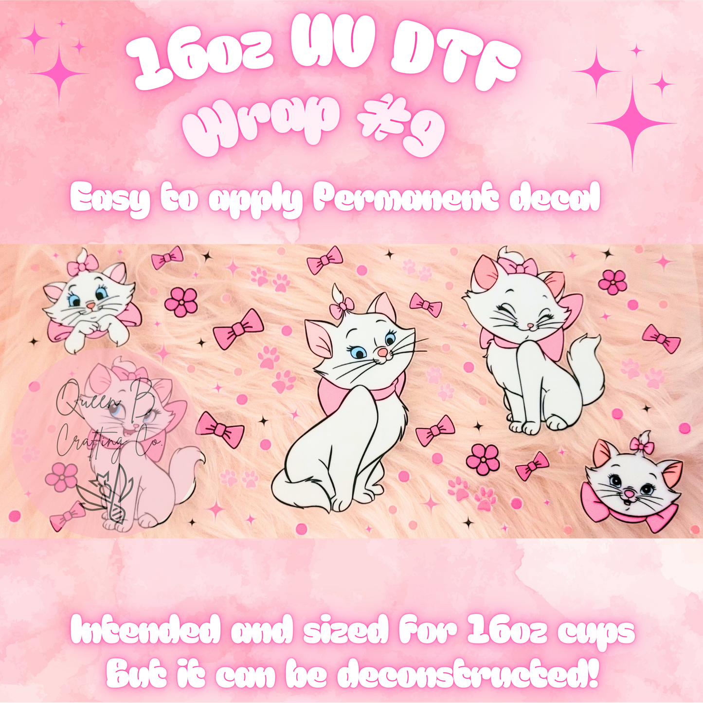 #9 UV dtf wrap| 16oz UV Dtf cup wrap