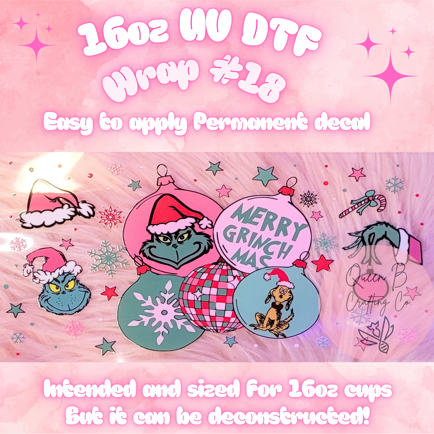 #18 UV dtf wrap| 16oz UV Dtf cup wrap