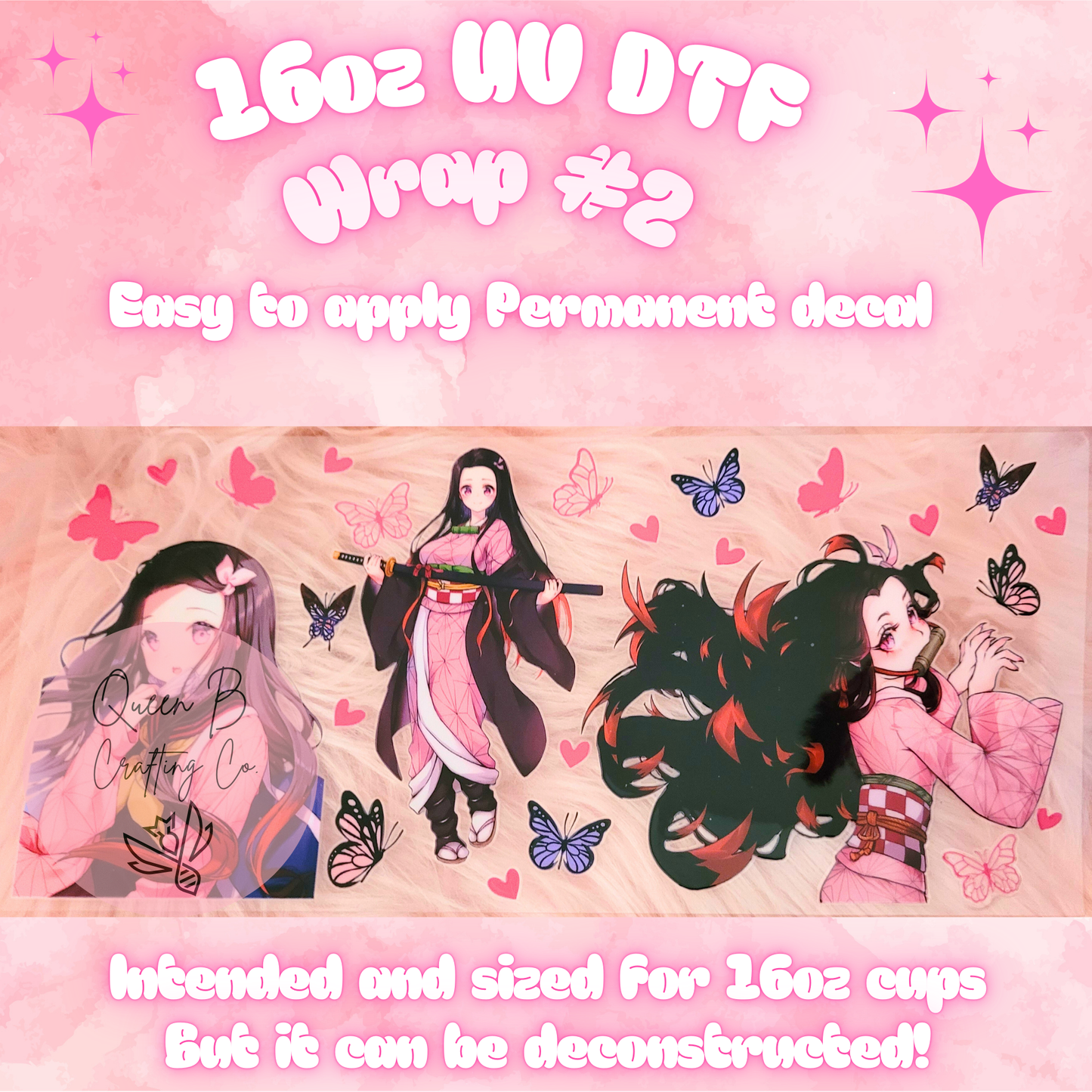 #2 UV dtf wrap| 16oz UV Dtf cup wrap