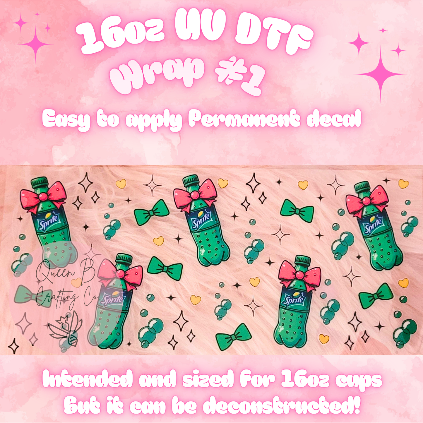 #1| UV dtf wrap| 16oz UV Dtf cup wrap