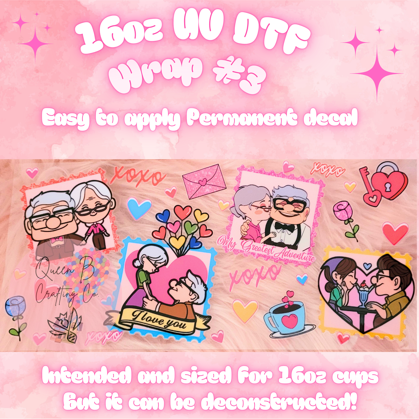 #3 UV dtf wrap| 16oz UV Dtf cup wrap