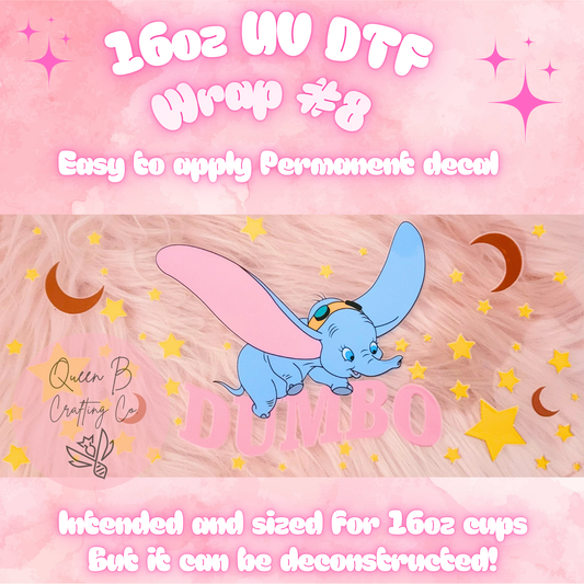 #8 UV dtf wrap| 16oz UV Dtf cup wrap