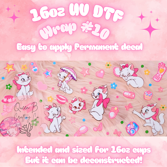 #10 UV dtf wrap| 16oz UV Dtf cup wrap