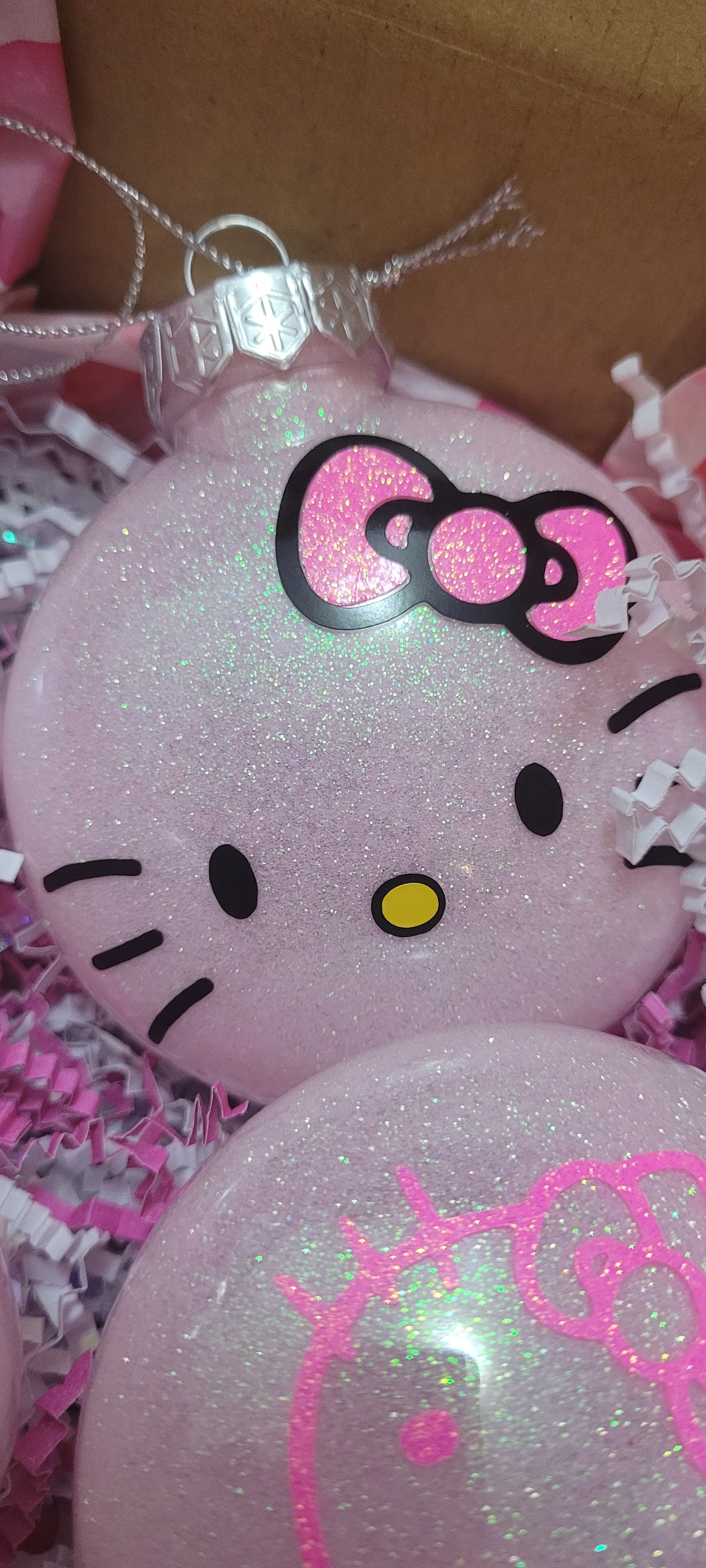 Pink Kitty Ornaments, 4 Pack of Pink Kitty Ornaments