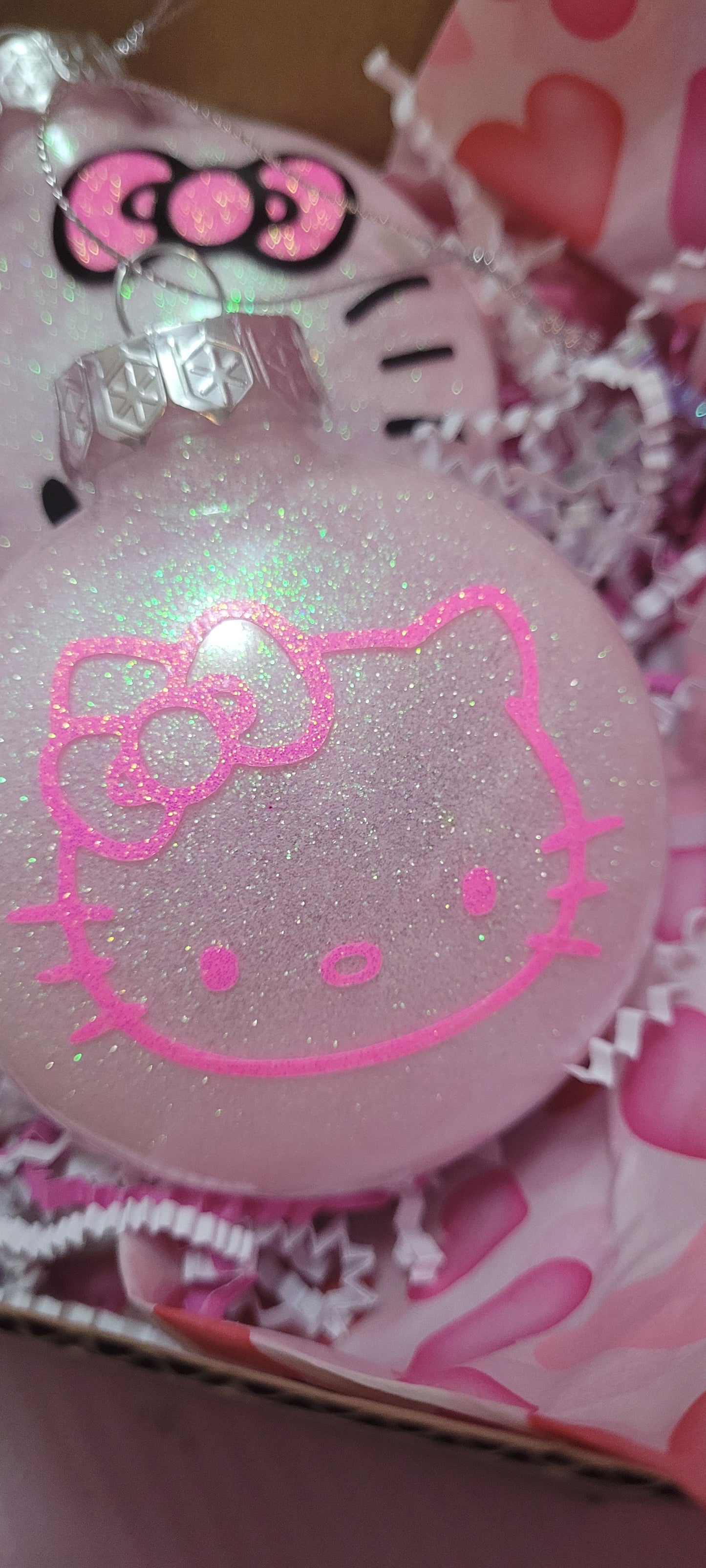Pink Kitty Ornaments, 4 Pack of Pink Kitty Ornaments