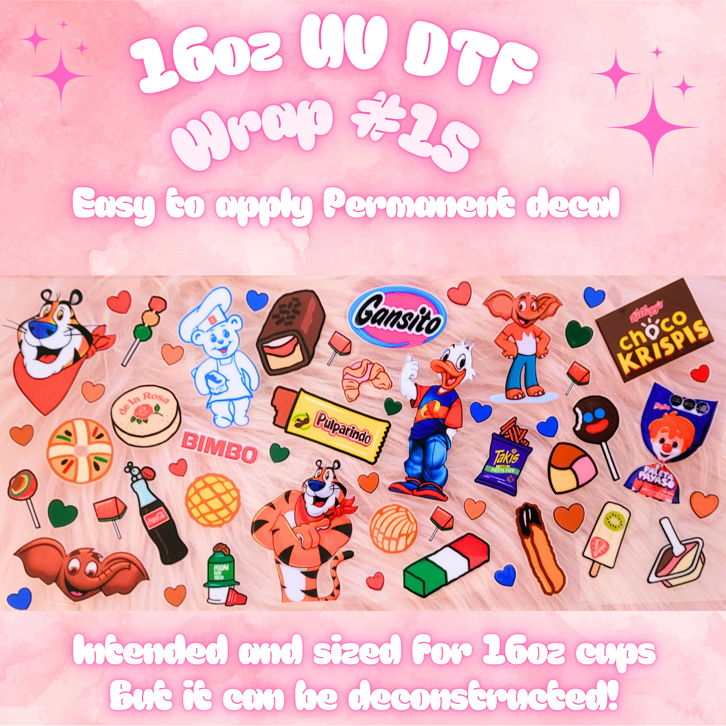 #15 UV dtf wrap| 16oz UV Dtf cup wrap