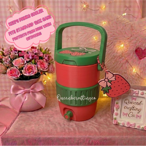 12oz can holder Strawberry
