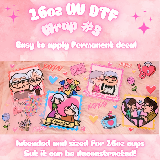 #3 UV dtf wrap| 16oz UV Dtf cup wrap