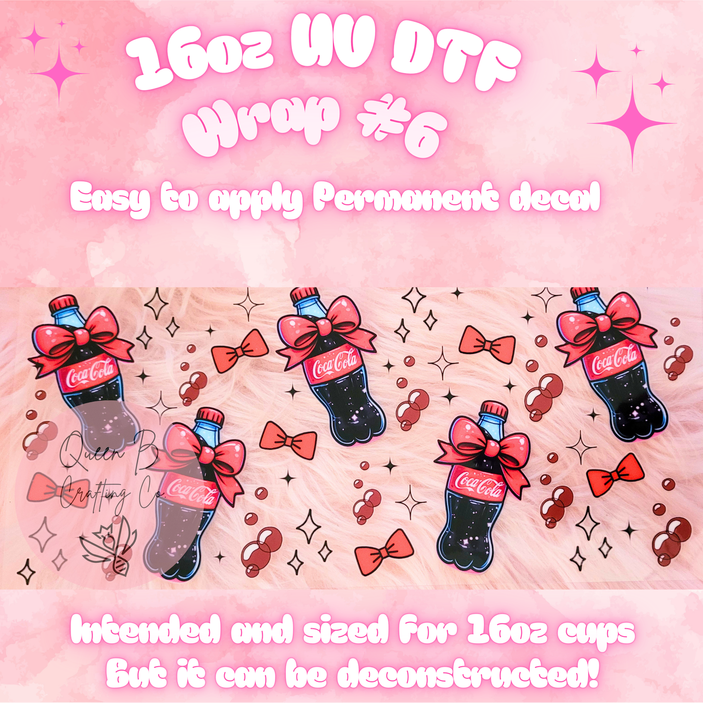 #6 UV dtf wrap| 16oz UV Dtf cup wrap