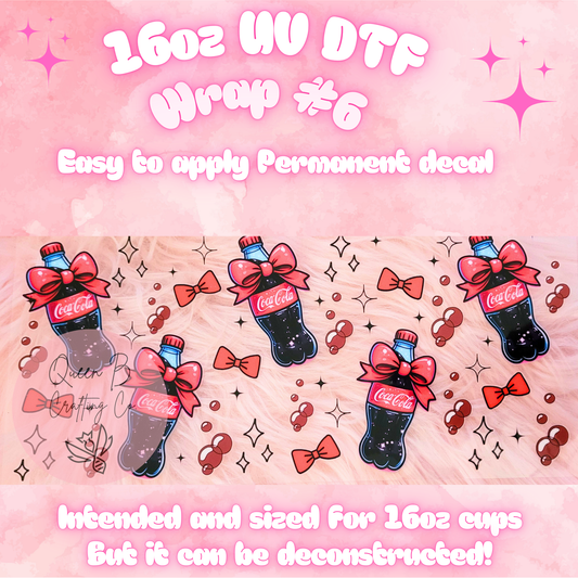 #6 UV dtf wrap| 16oz UV Dtf cup wrap
